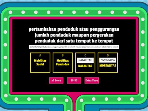 Mobilitas Penduduk Gameshow Quiz