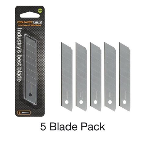 Fiskars Fiskars Pro Carbonmax 18 Mm Snap Off Utility Replacement Blades 5 Pack In The