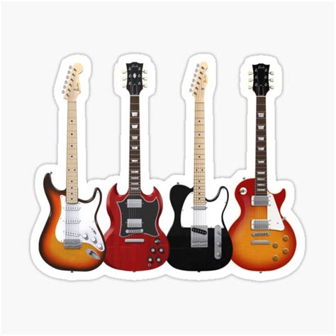 Electric Guitar Stickers Redbubble