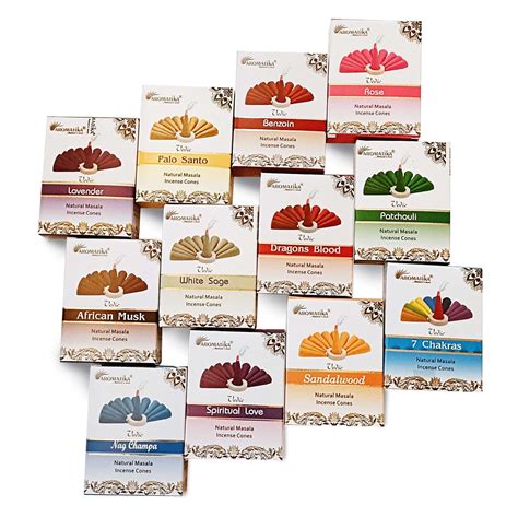 Aromatika Vedic Assorted Natural Masala Incense Cones In Pack Of