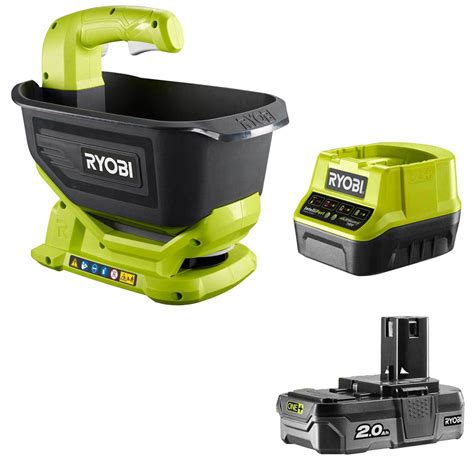 Ryobi Oss1800 One 18v Cordless Seed Spreader 1 X 2ah Li Ion Charger