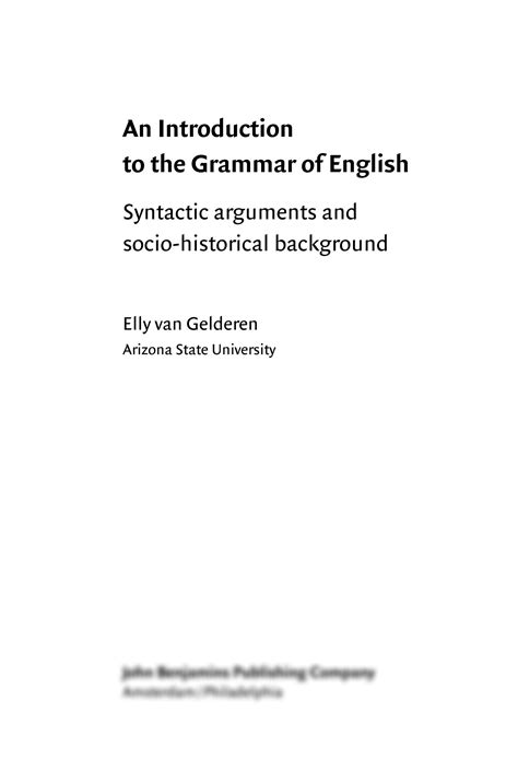 Solution An Introductionto The Grammar Of English Studypool