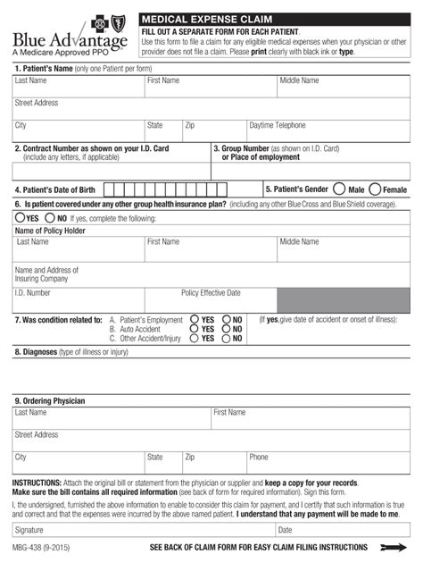 Fillable Online Bcbsal Medical Expense Claim Form Bcbsal Org Fax