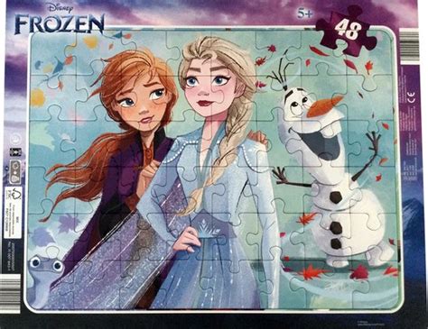 Puzzel 48 Stukjes Frozen Elsa Anna Olaf Bol