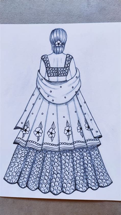 How To Draw A Bride In Lehenga Ll Mandala Art For Traditional Bride Ll