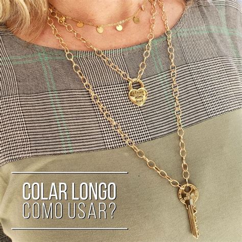 Como Usar Colar Longo Fashion Gold Necklace Necklace