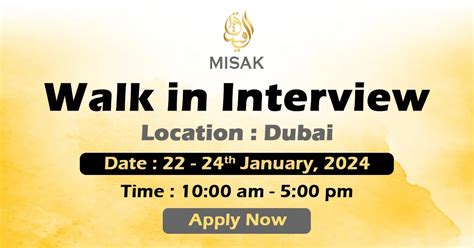 Misak Walk In Interview Dubai Wedado