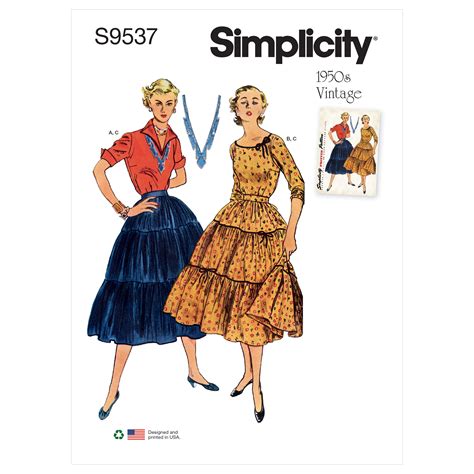 Simplicity Misses Blouses And Skirt