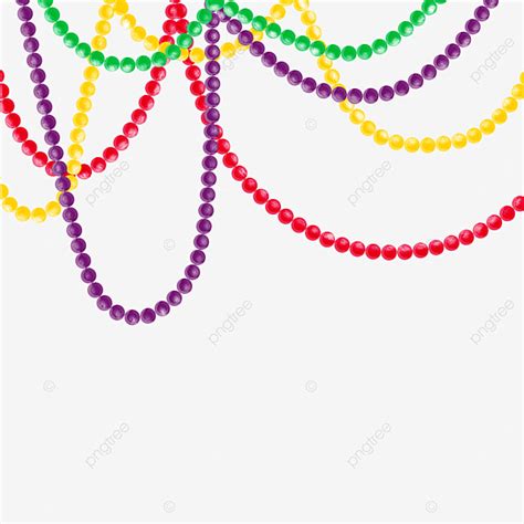 Mardi Gras Beads Png Transparent Colorful Mardi Gras Beads Border