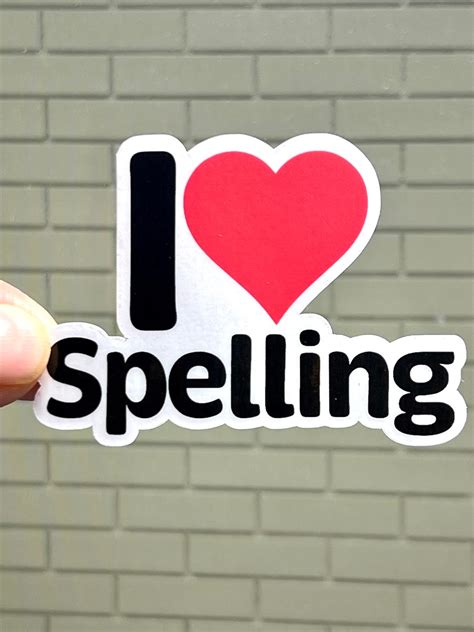 I Love Spelling Sticker I Heart Spelling Vinyl Sticker National