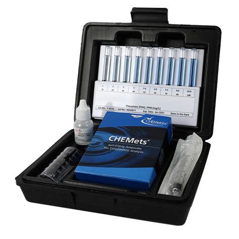 Phosphate Ortho HR CHEMets Test Kit 10 100 Ppm CHEMetrics LLC