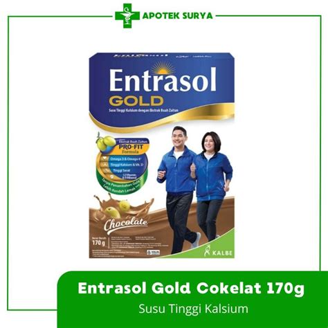 Jual Entrasol Gold Chocolate Vanila 170g Susu Tinggi Kalsium