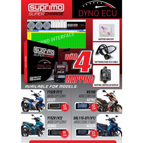 SUPRIMO RACING DYNO ECU WITH QUICK SHIFTER RACING CDI Y15ZR V1 V2 Y16ZR