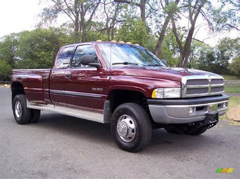 2000 Dark Garnet Red Pearl Dodge Ram 3500 Slt Extended Cab 4x4 Dually