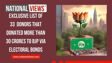 Donations To Bjp In Electoral Bonds Exclusive List Of Top Donors