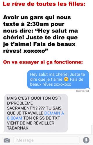 Un gars qui ne veut vraiment pas se faire déranger par sa blonde