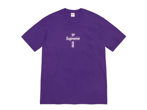 Sasom เสื้อผ้า Supreme Cross Box Logo Tee Purple เช็คราคาล่าสุด