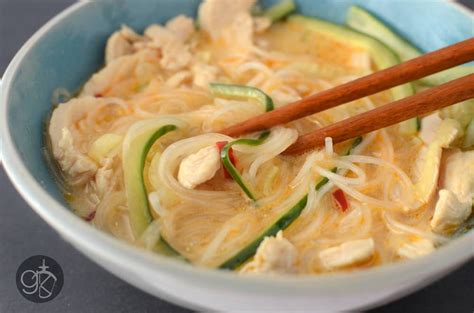 Lemongrass Noodle Soup With Cucumber And Chicken The Flavor Bender