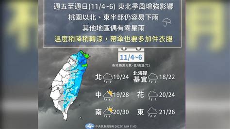 週休假期北東部濕涼中南部零星降雨 明宜蘭防較大雨勢 Tvbs Line Today