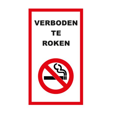 Verboden Te Roken Sticker X Cm