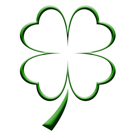 Four Leaf Clover Drawing Template Warehouse Of Ideas