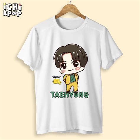 Jual T Shirt Butter Taehyung Tae Fanart Chibi Kaos Bts Shopee Indonesia