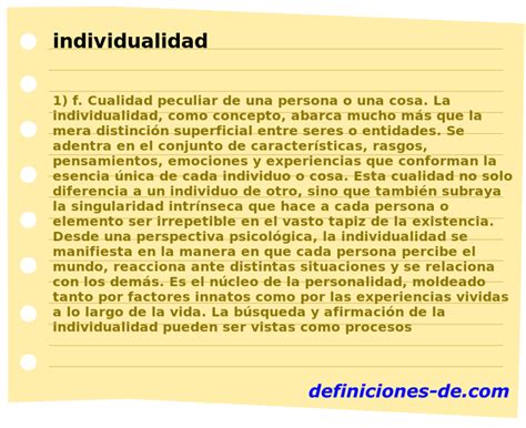 Significado De Individualidad