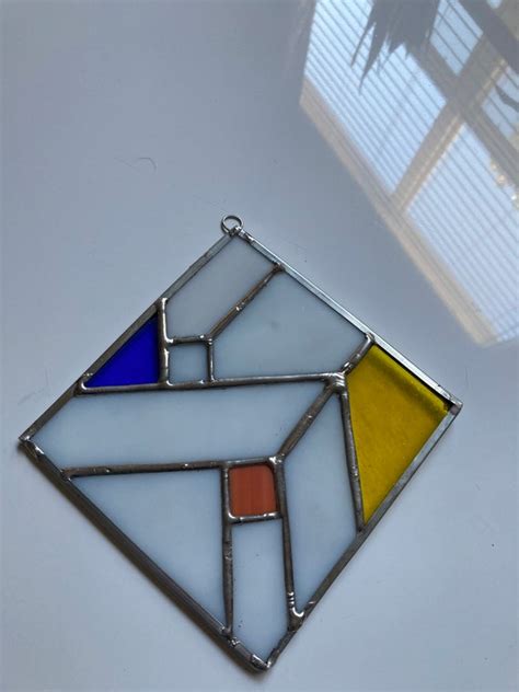 Suncatchers Art Collectibles Modern Stained Glass Suncatcher Tile