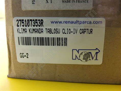 Captur - Clio 4 Klima Kumanda Tablosu Mais 275107353R - NOM OTO