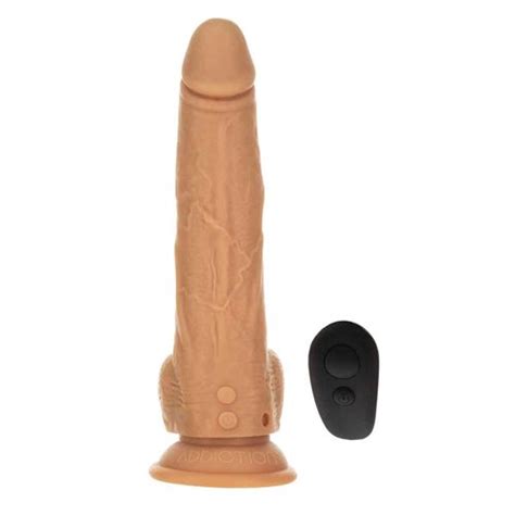 BMS Factory Naked Addiction Silicone Rechargeable Thrusting Dildo 9in