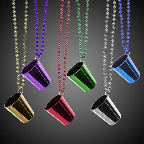 Shot Glass Beaded Necklaces