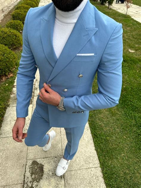 Eros Sky Blue Slim Fit Wool Suit Lupon Gov Ph