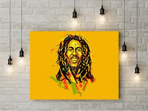 Bob Marley Abstract Canvas Uk Wall Art Decor Picture Print Etsy