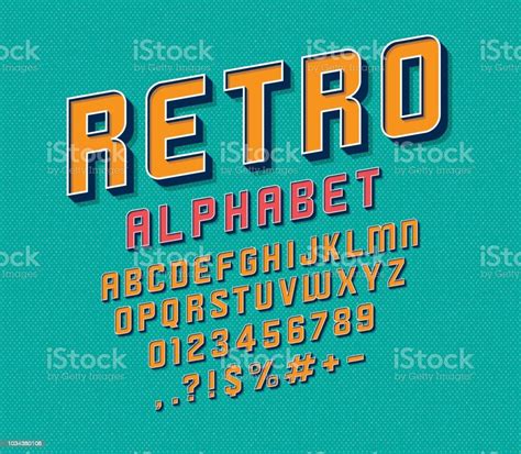 Retro Alphabet Stock Illustration Download Image Now Alphabet Alphabetical Order Art Istock