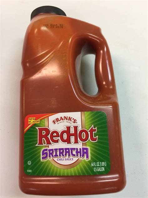 Frank S Red Hot Sriracha Chili Sauce Piqua Pizza Supply
