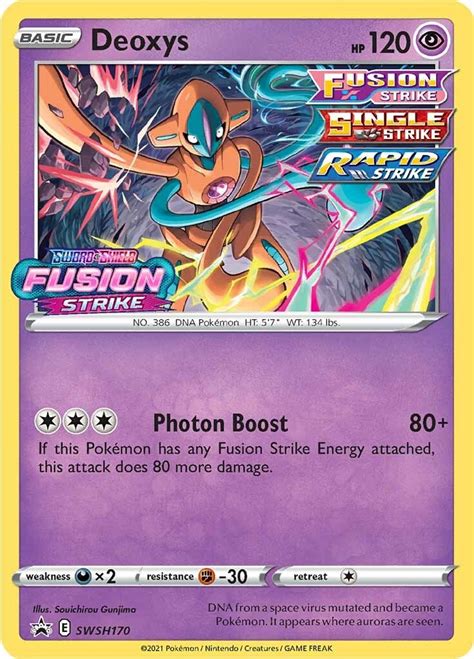 Deoxys SWSH170 Prerelease SWSH Sword Shield Promo Cards Pokemon