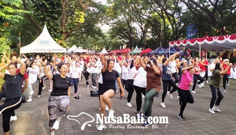 Nusabali May Day Di Denpasar Dimeriahkan Senam Dan Pentas Seni Budaya