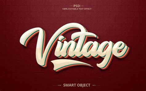 Conception D effet De Texte Psd 3d Créatif Vintage PSD Premium