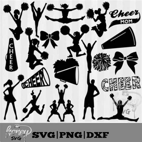 Cheer Gifts Cheer Mom Cheer Stuff Cheer Treats Silhouette Clip Art