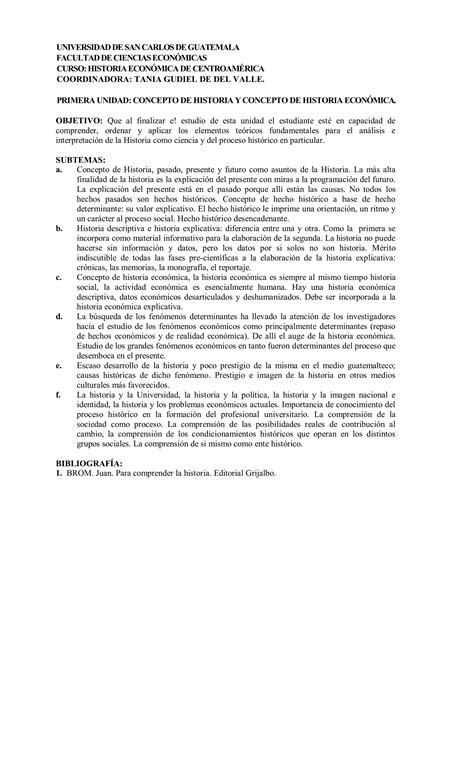 Unidades I Y Ii Historia Pdf