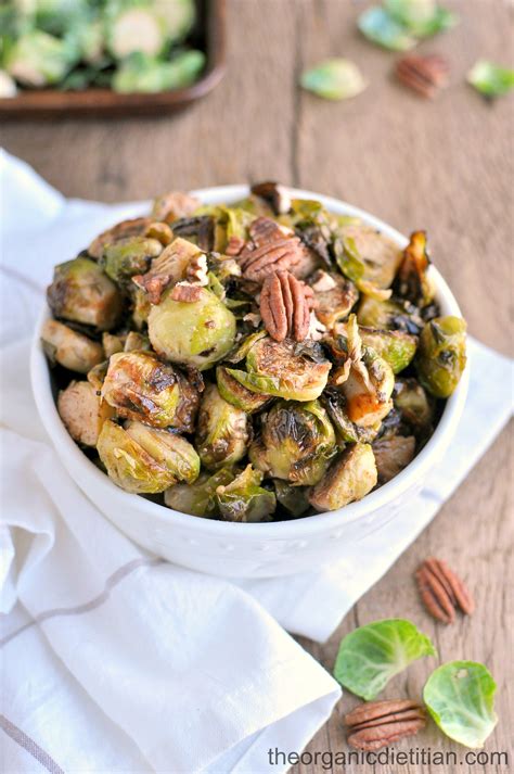 Roasted Brussels Sprouts With Honey Mustard And Pecans