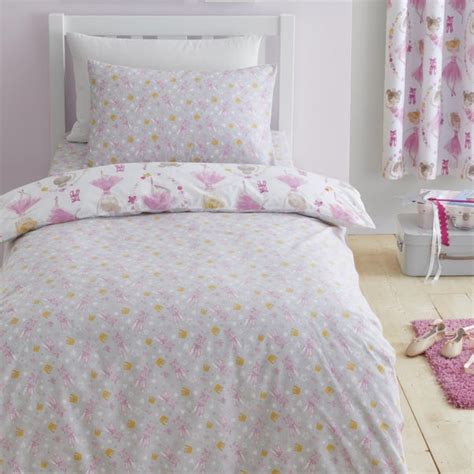 Ballet Dancer Pink Reversible Duvet Cover And Pillowcase Set Dunelm