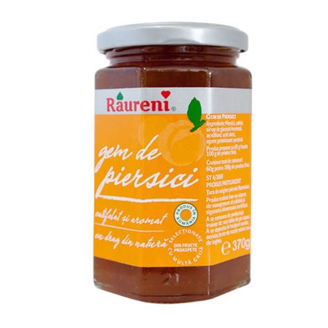 Raureni Gem De Piersici Peach Jam 370g Online Food And Grocery Store