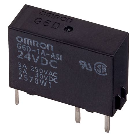 Omron G6d 1a Asi 24dc Spno Pcb Relay 5a 24vdc Rapid Electronics