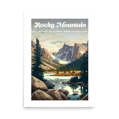 Rocky Mountain National Park Poster Etsy