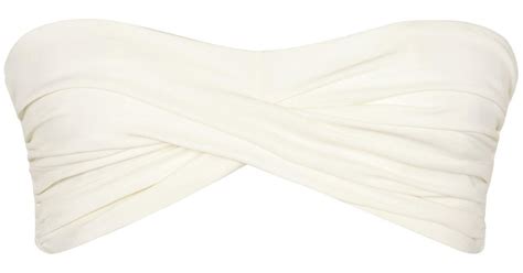 Johanna Ortiz Sea Sprite Bandeau Bikini Top In White Lyst