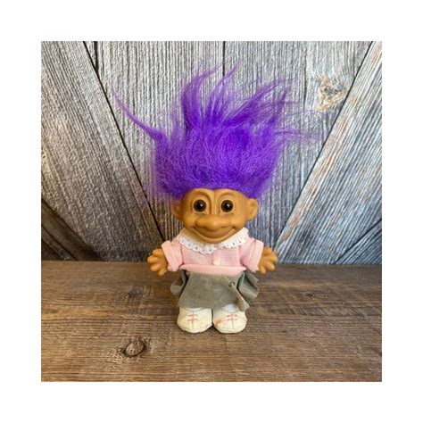 Purple Hair Mini Pvc Vintage Trolls Doll