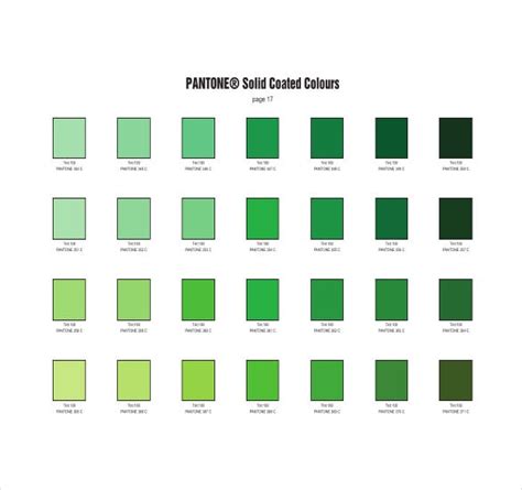 6 Pantone Color Chart Templates Doc Pdf