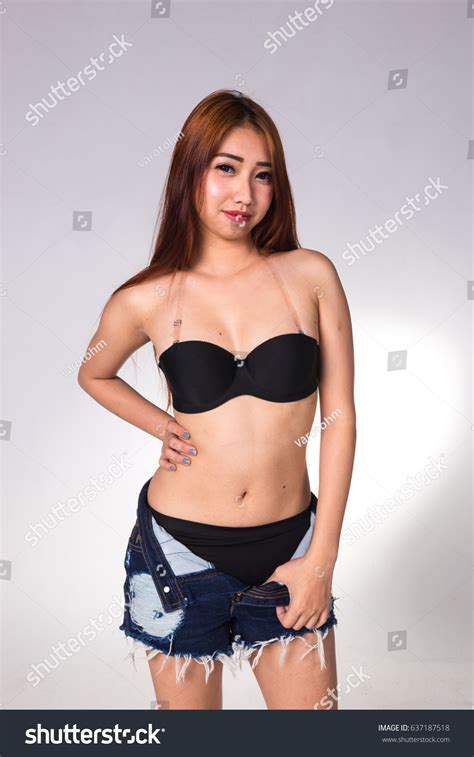 Sexy Asian Woman White Lingerie On Stock Photo Shutterstock