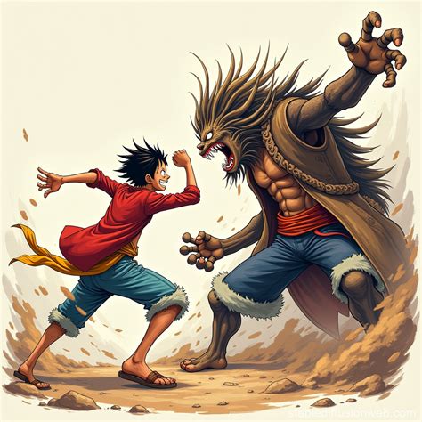 Luffy Vs Kaido Epic Cartoon Battle Stable Diffusion Online